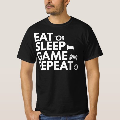 Eat Sleep Game Repeat Console Controller Gaming T_Shirt