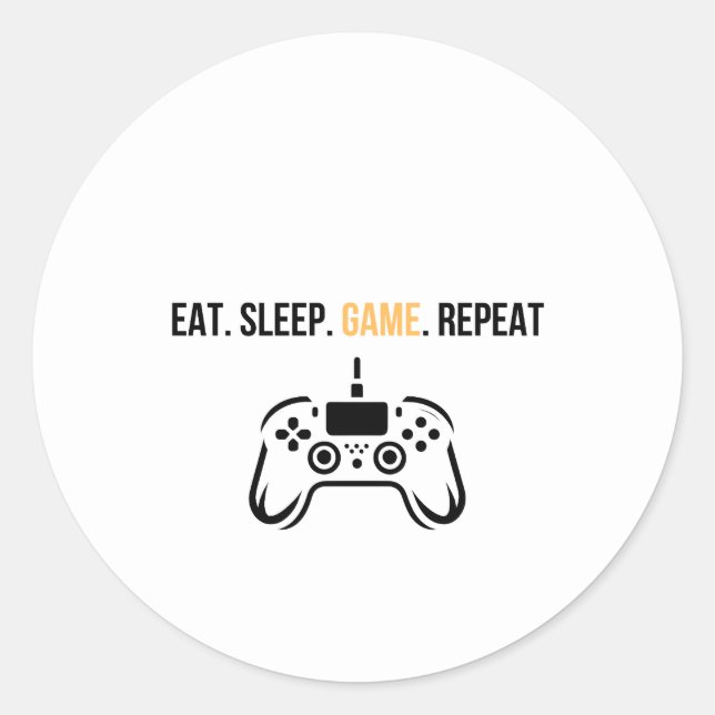 Eat Sleep Game Repeat Controller Sticker - Funny G (Front)