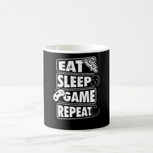 Eat Sleep Game Repeat Gamer Gaming Gift Coffee Mug