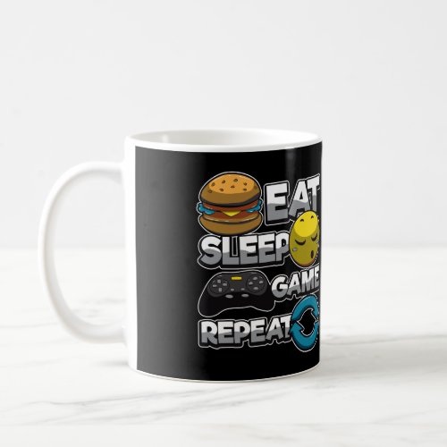 Eat Sleep Game Repeat Gamer Life Coffee Mug