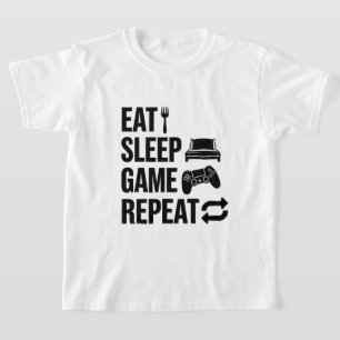 Eat Sleep Game Repeat Gaming T-Shirt