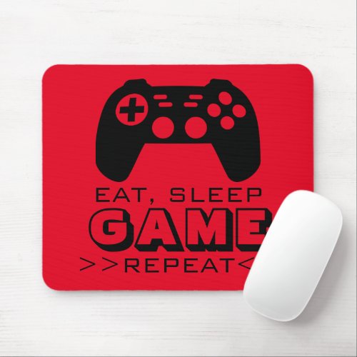 Eat sleep game repeat mouse pad for gamer