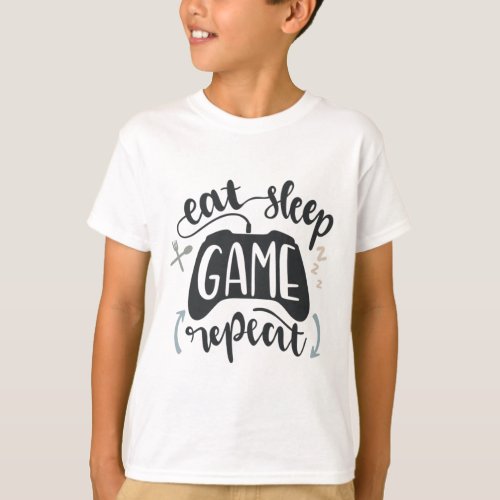 Eat Sleep Game Repeat T_Shirt