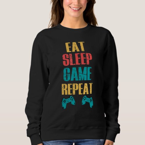 Eat Sleep Game Repeat Tee Video Gamer  Gaming Play