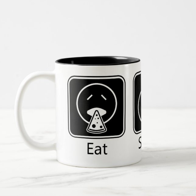Eat, Sleep, Game Two-Tone Coffee Mug (Left)