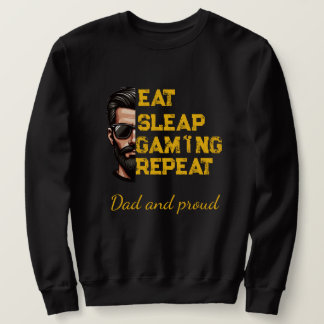 Eat Sleep Gaming Repeat Cool Gamer Art T-Shirt Sweatshirt