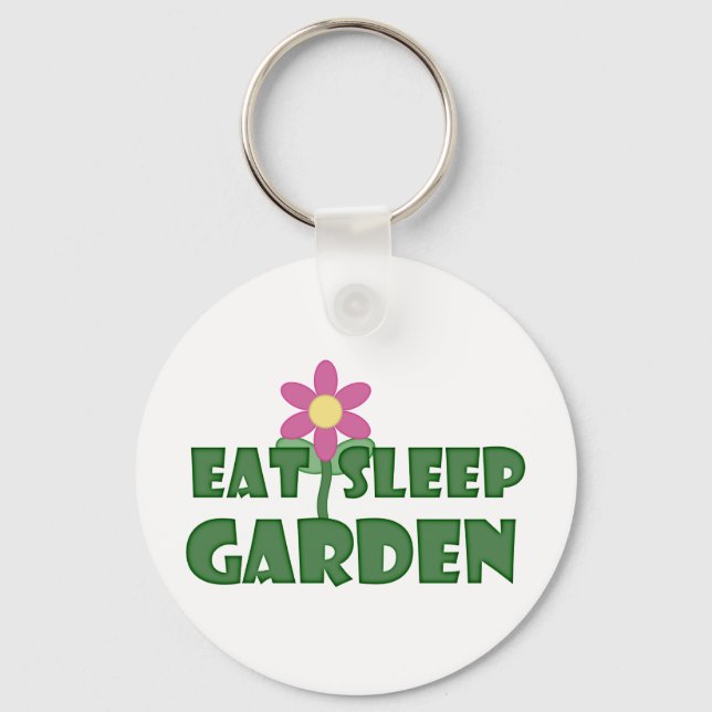 Eat Sleep Garden Keychain (Front)