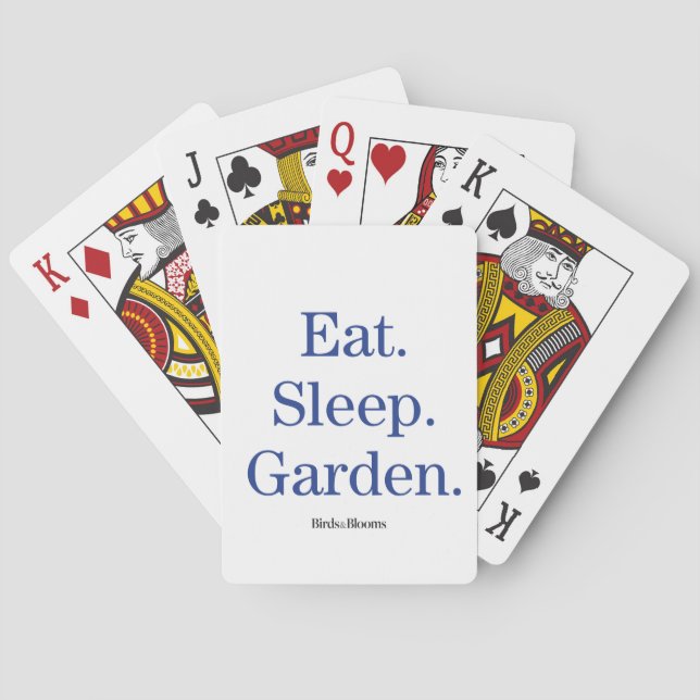 Eat. Sleep. Garden. Poker Cards (Back)