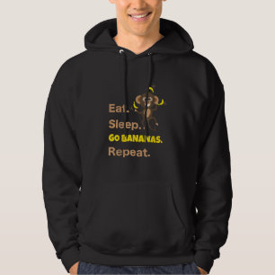 Eat Sleep Go Bananas Repeat Funny Cute Monkey Hoodie