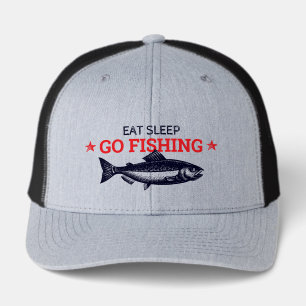 Eat Sleep Go Salmon Fishing Sports Fisherman Hat