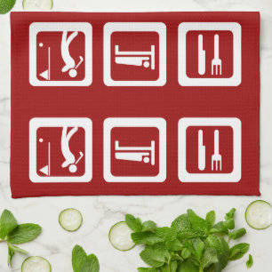 Eat Sleep Golf - Any Color Towel