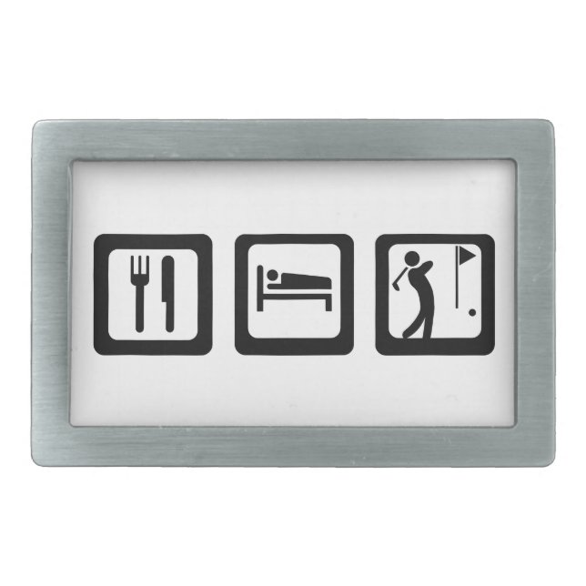 Eat Sleep Golf Belt Buckle (Front)