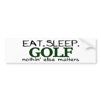 Eat Sleep Golf Bumper Sticker