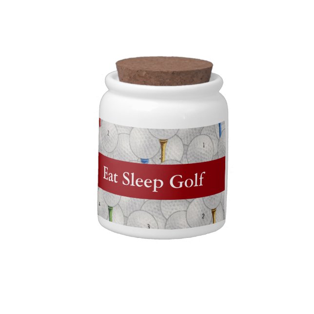 Eat Sleep Golf Candy Jar (Left)