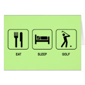 Eat Sleep Golf Card (Front Horizontal)