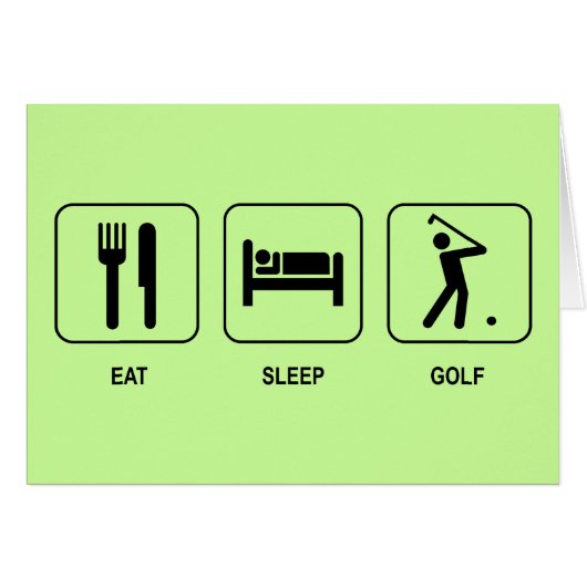 Eat Sleep Golf Card (Front Horizontal)