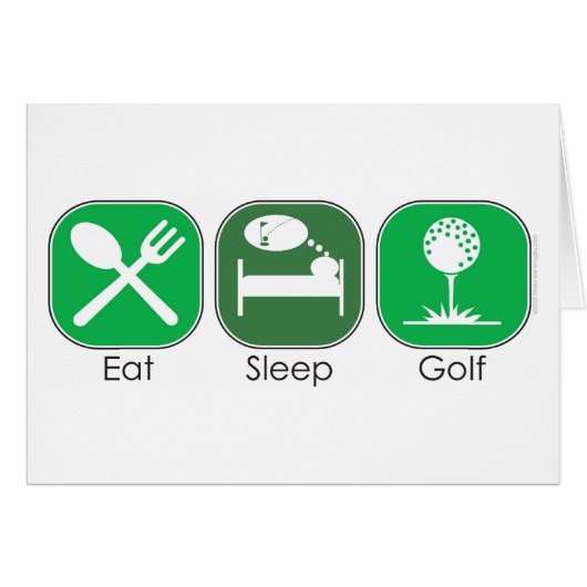 Eat Sleep Golf Cards (Front Horizontal)