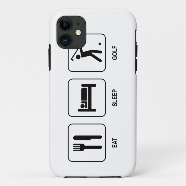Eat Sleep Golf Case-Mate iPhone Case (Back)