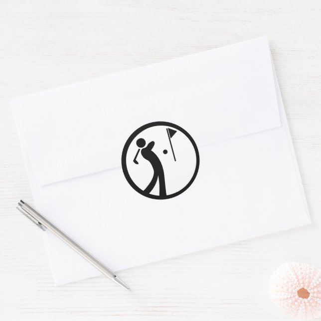 Eat Sleep Golf Classic Round Sticker (Envelope)