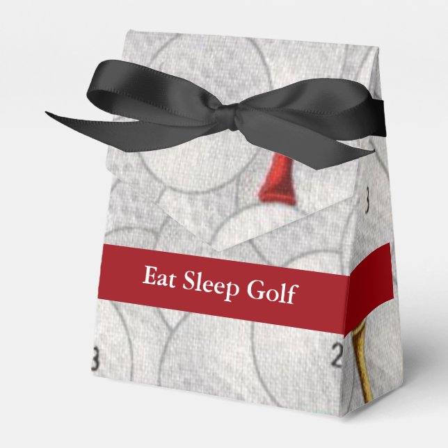 Eat Sleep Golf Favor Boxes (Front Side)
