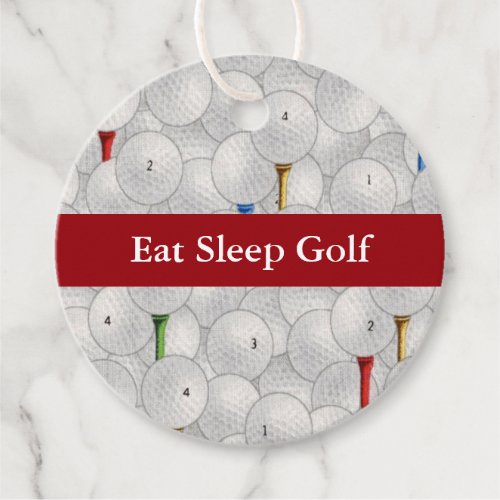 Eat Sleep Golf Favor Tags