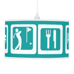 Eat Sleep Golf Hanging Lamp