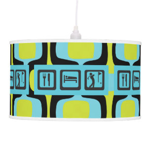 Eat Sleep Golf Hanging Lamp