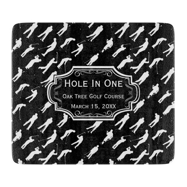 Eat Sleep GOLF Hole In One Man Cave GOLFER'S Lodge Cutting Board (Front)