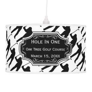 Eat Sleep GOLF Hole In One Man Cave GOLFER'S Lodge Pendant Lamp