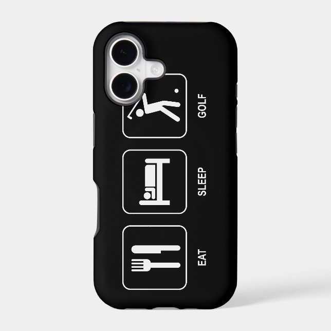 Eat Sleep Golf Iphone Case (Back)