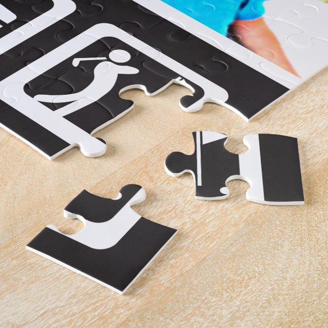 Eat Sleep Golf Jigsaw Puzzle (Side)