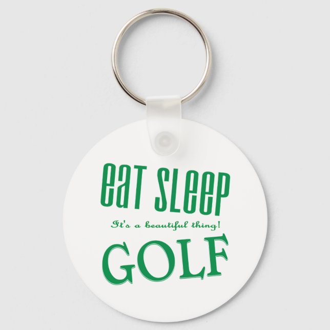 eat sleep Golf Keychain (Front)