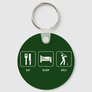 Eat Sleep Golf Keychain