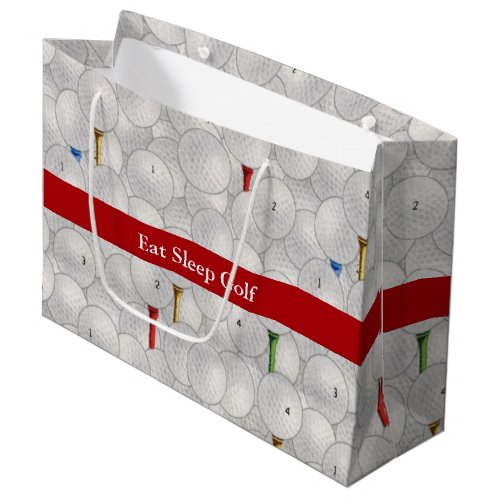 Eat Sleep Golf Large Gift Bag