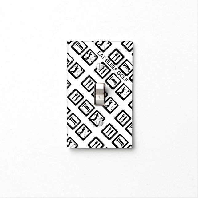 Eat Sleep Golf Light Switch Cover (In Situ)