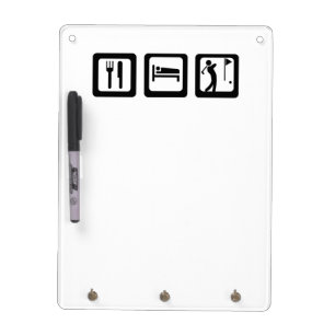 Eat Sleep Golf LODGE DECOR Dry-Erase Board
