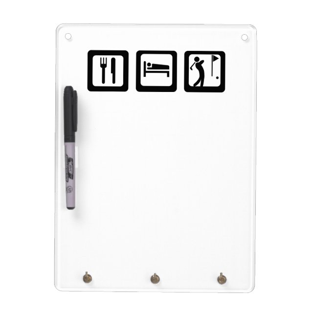 Eat Sleep Golf LODGE DECOR Dry-Erase Board (Front)