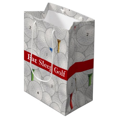 Eat Sleep Golf Medium Gift Bag