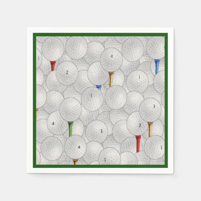 Eat Sleep Golf Napkins (Front)