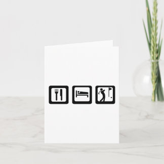 Eat Sleep Golf Note Cards