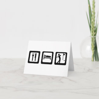 Eat Sleep Golf Note Cards