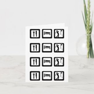 Eat Sleep Golf Note Cards