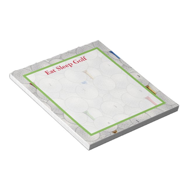 Eat Sleep Golf Notepad (Angled)