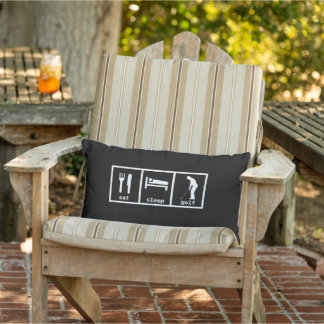 Eat Sleep Golf Outdoor Pillow