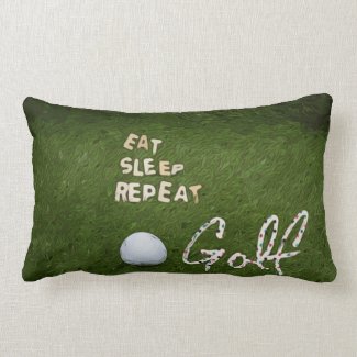 Eat Sleep Golf Pillow