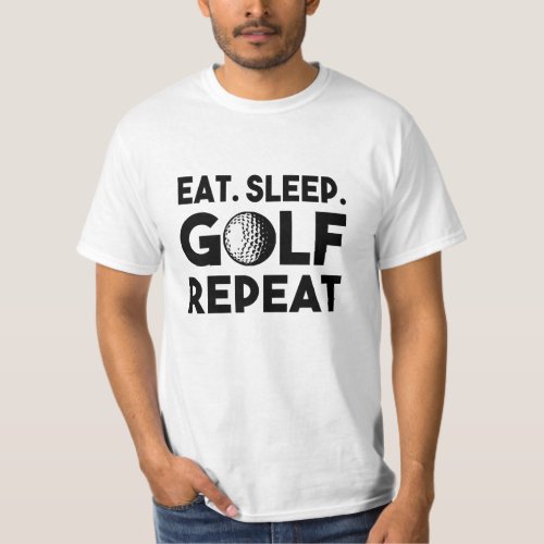 Eat Sleep Golf Repeat funny golfer shirt for men