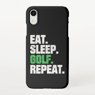 Eat Sleep Golf Repeat Golf Player Sports Golf Club iPhone XR Case