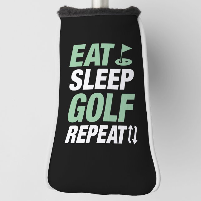 Eat Sleep Golf Repeat Head Cover (Rotate 90)