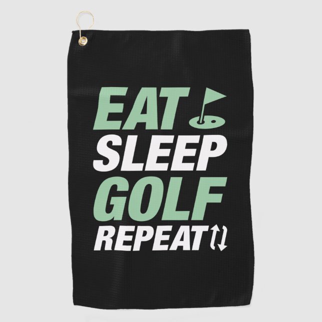 Eat Sleep Golf Repeat Towel (Front)