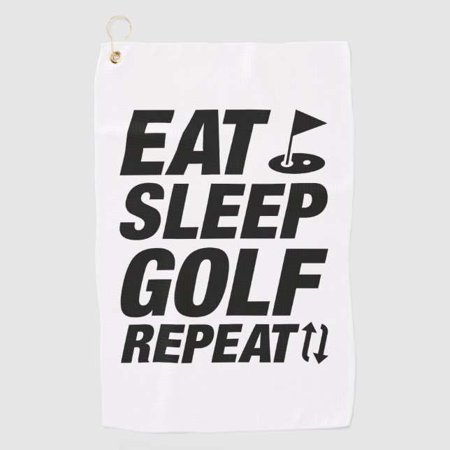 Eat Sleep Golf Repeat Towel (Front)